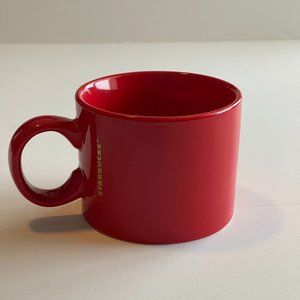 STARBUCKS COFFEE 2017 Red With Gold Logo Holiday Christmas 12 Oz Cup Mug